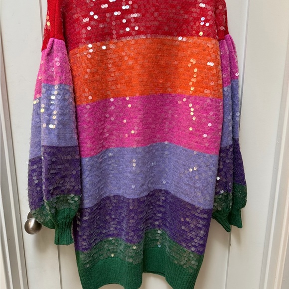 FARM Rio Colorblocked Sequin-Embroidered Cardigan—NWOT Size Small sold out - Picture 9 of 16